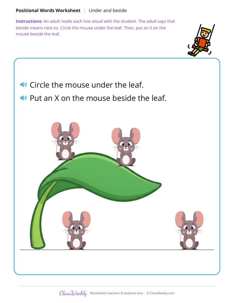Mouse and leaf