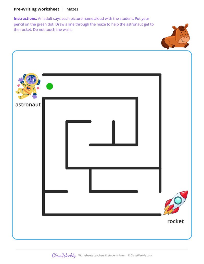 Astronaut to the Rocket Maze