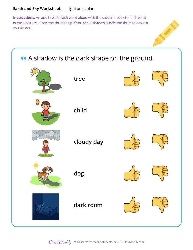 Does it make a shadow? - Sun and shadow