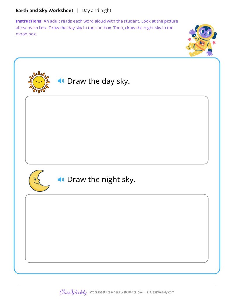 Draw the sky - Day and night