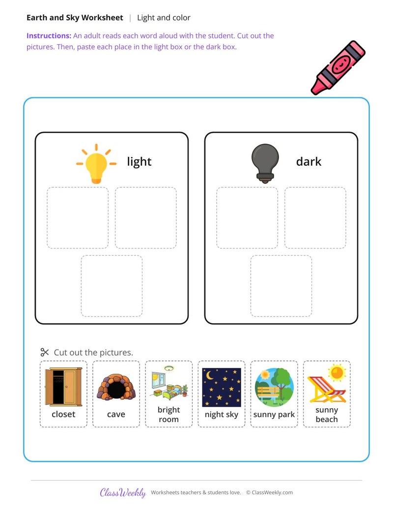 Light or dark - Rooms and places