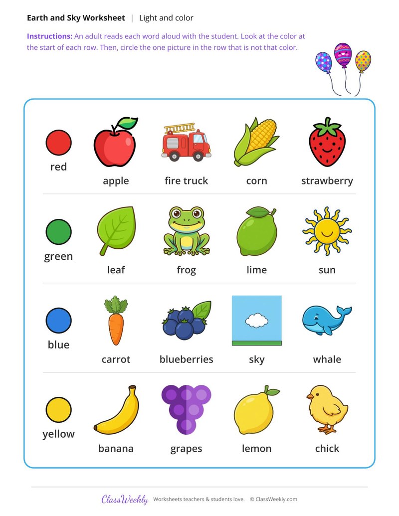 Which one is a different color? - Four rows