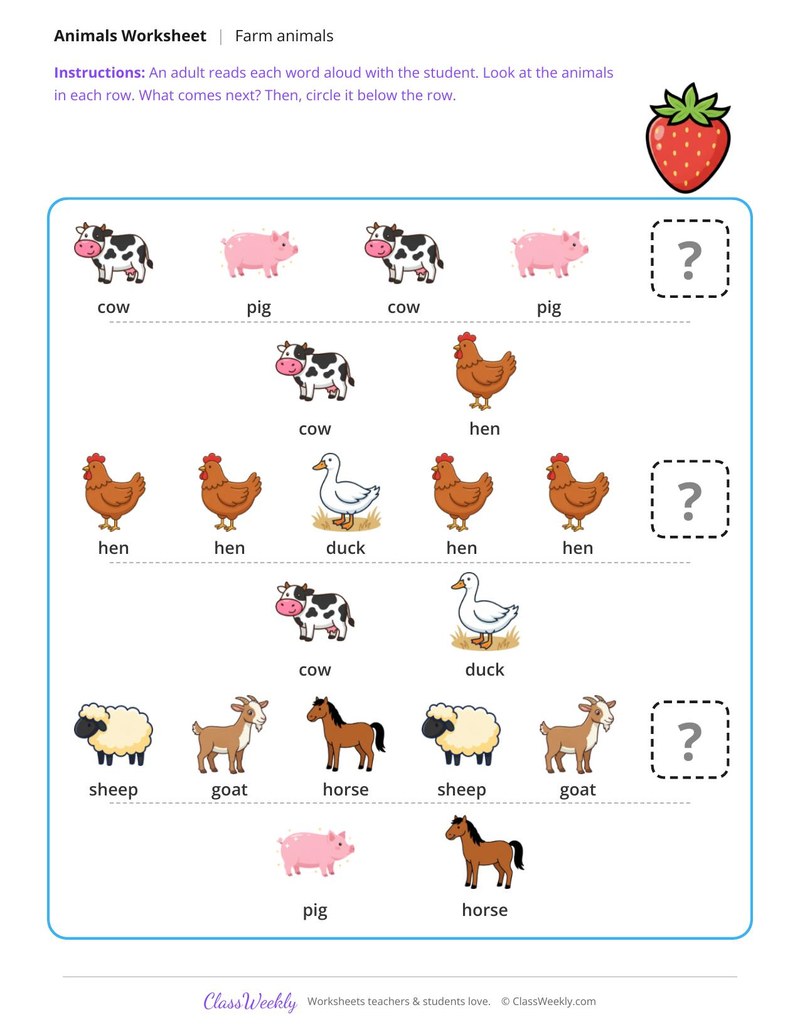 Barnyard parade - What comes next?