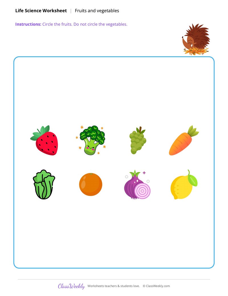Life Science: Fruits and vegetables