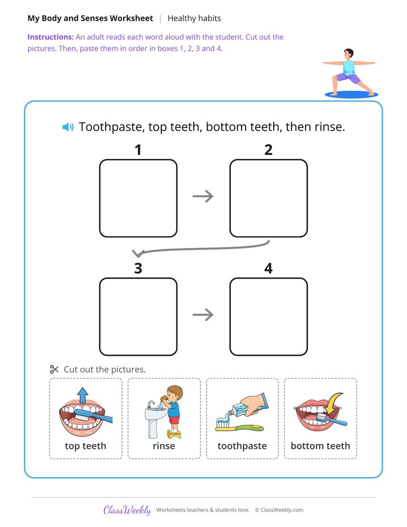 Brush your teeth - Step by step