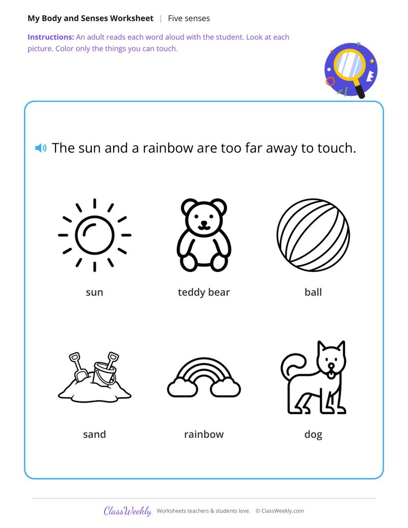 Color what you can touch