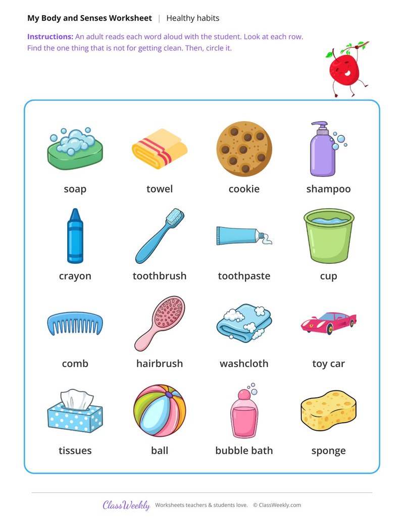 Which one is not for getting clean? - Four rows