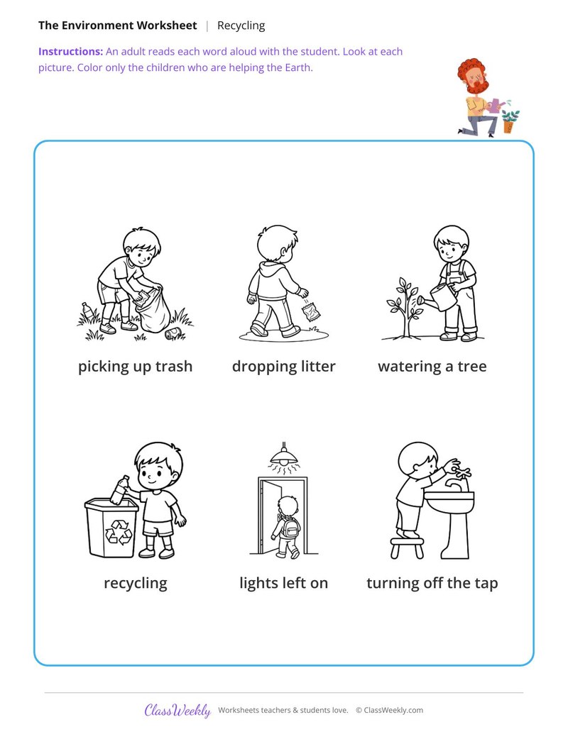 Color the helpers - Earth helpers