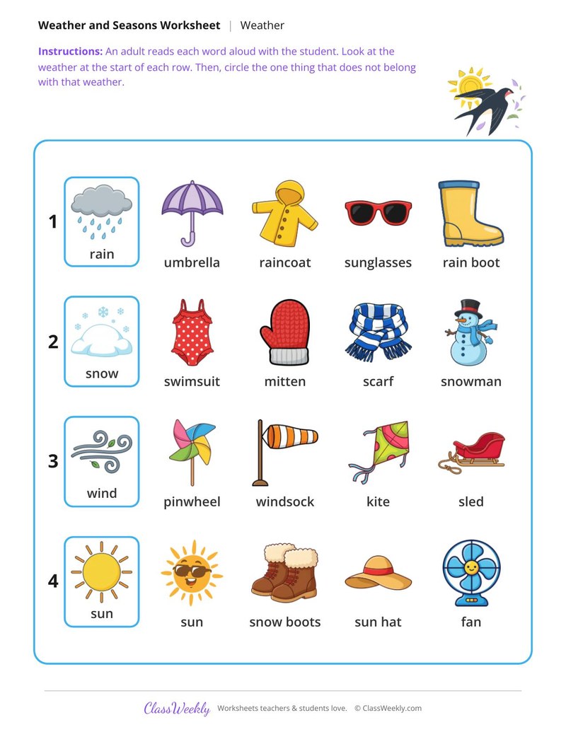 Which one does not belong? - Weather