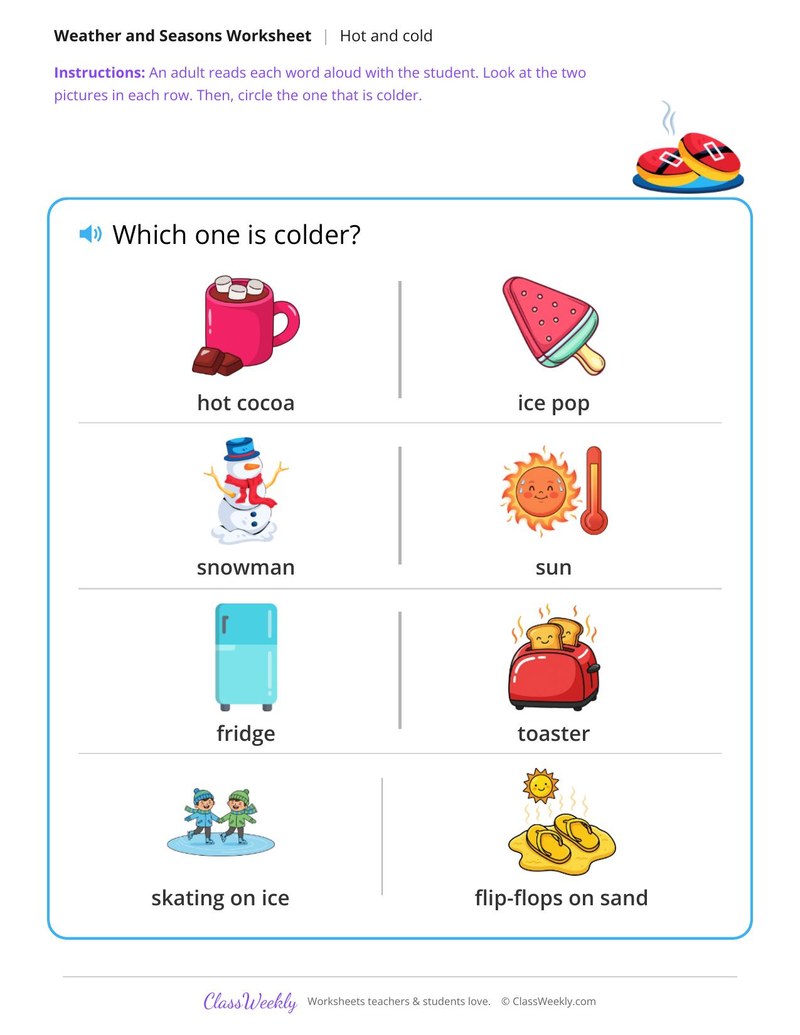 Which one is colder? - Circle it