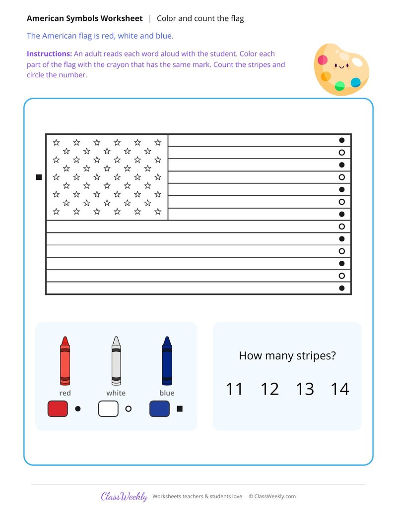 Color the American Flag