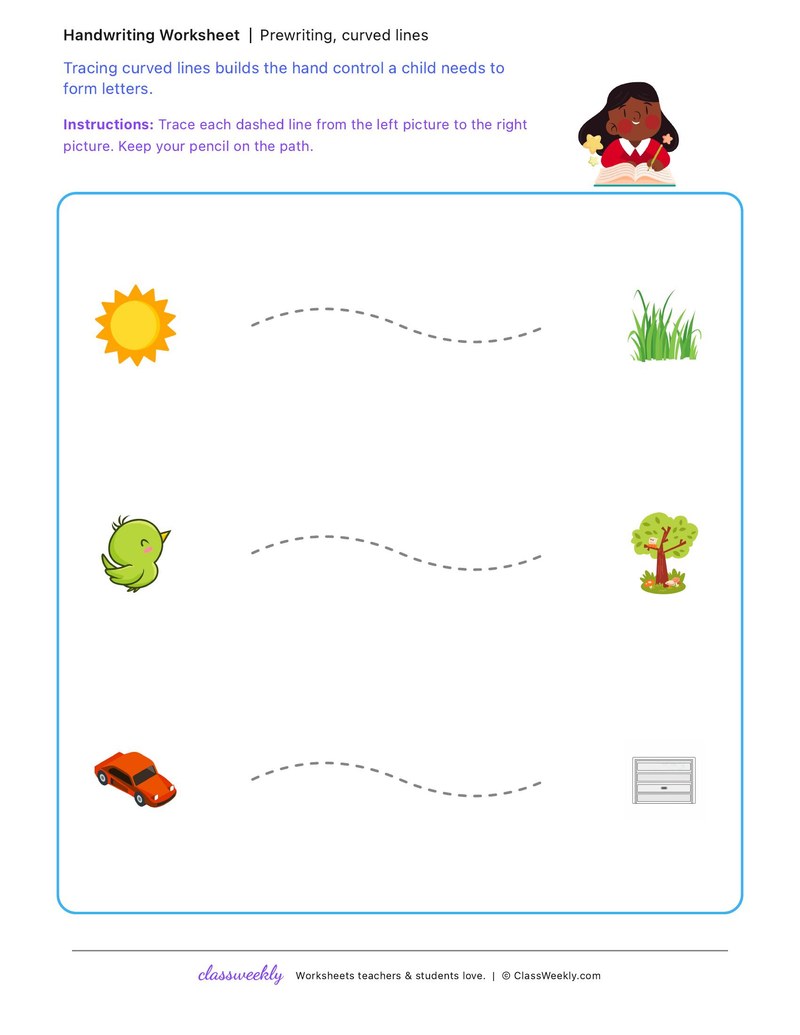 Curved lines, set 1