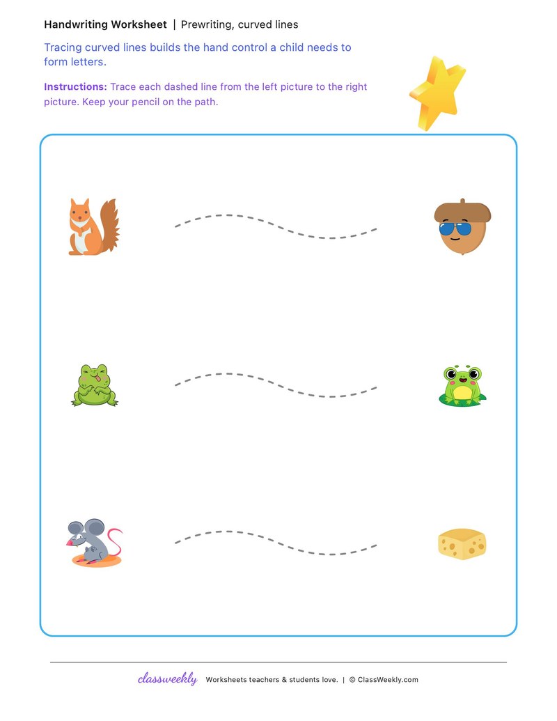 Curved lines, set 3