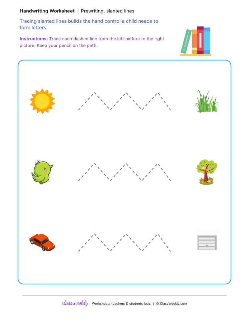 Slanted lines, set 1