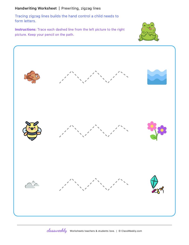 Zigzag lines, set 2