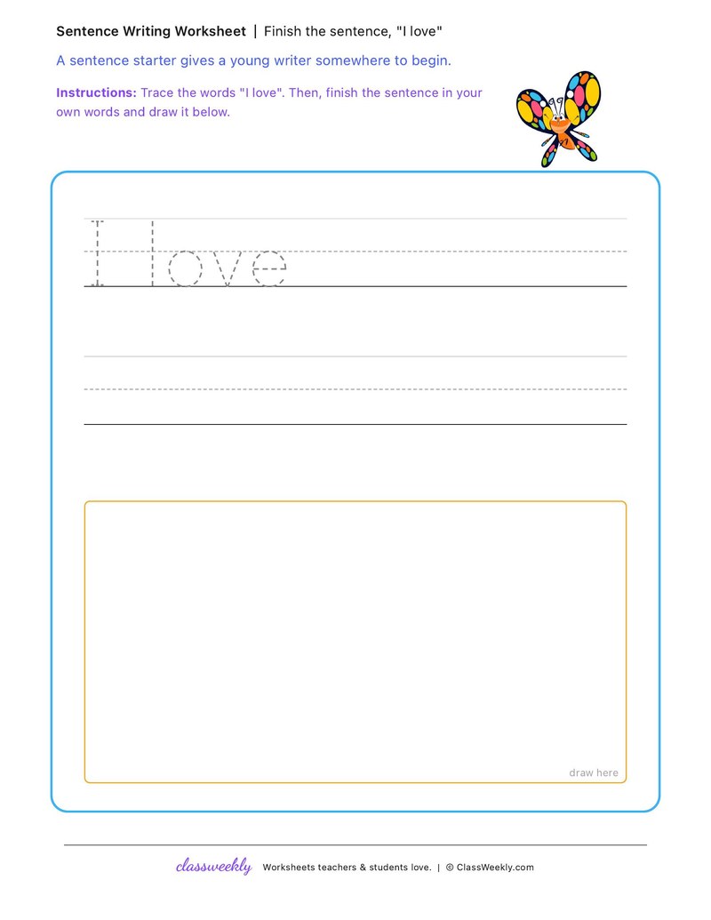 "I love"