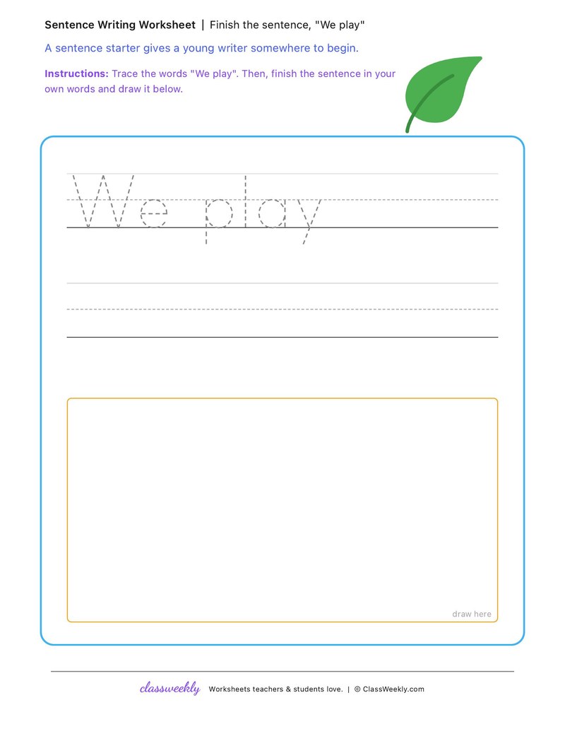 "We play"