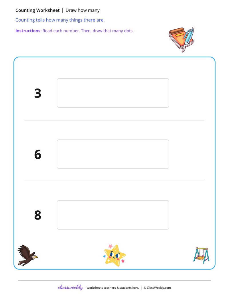 Draw how many worksheet preview