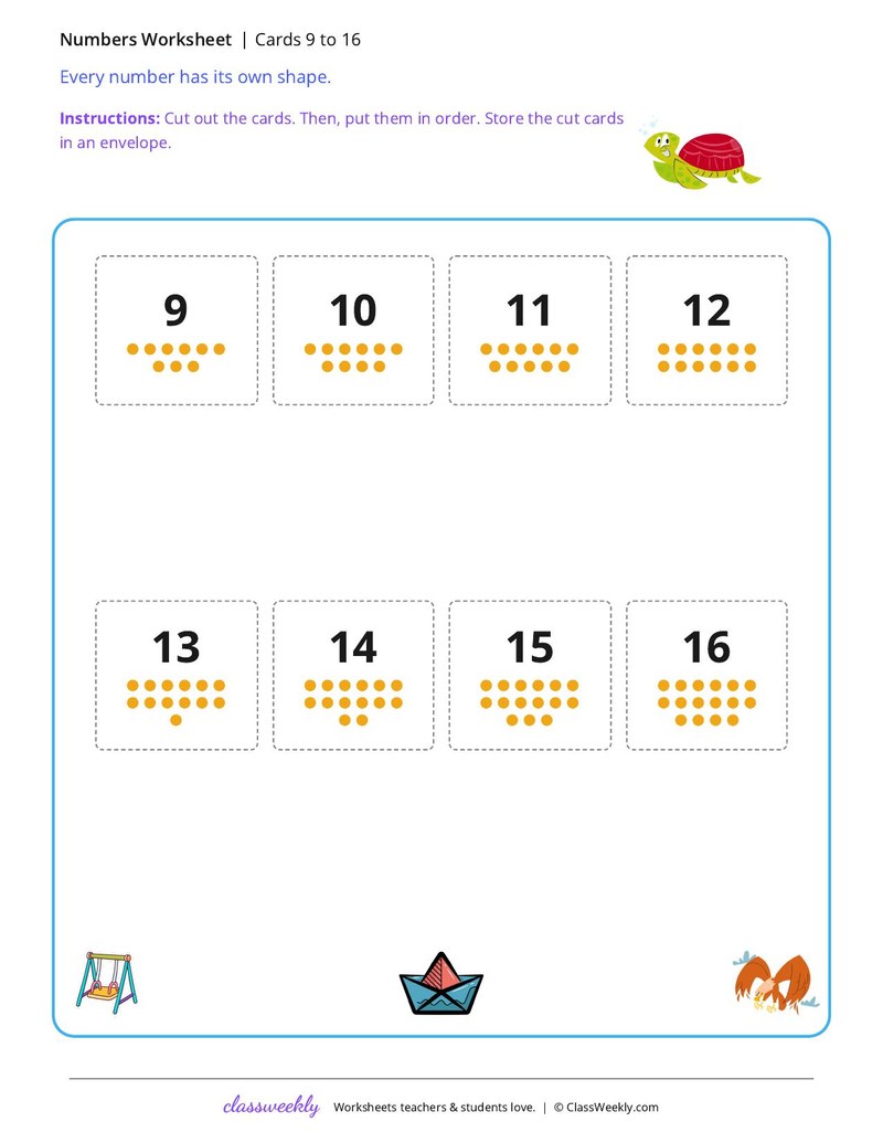 Cards 9 to 16