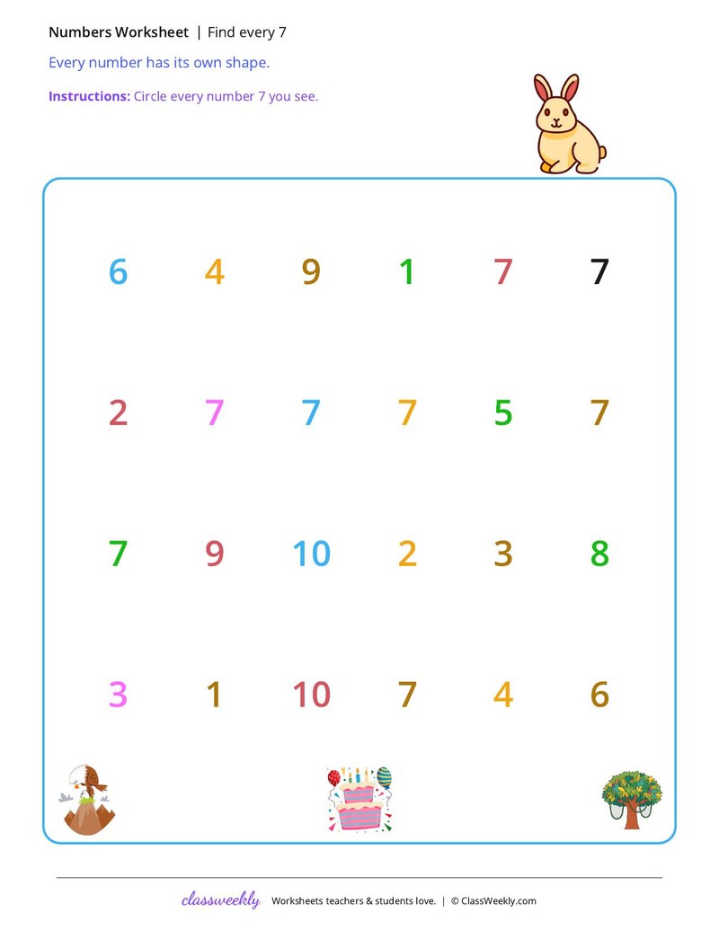 Find every 7
