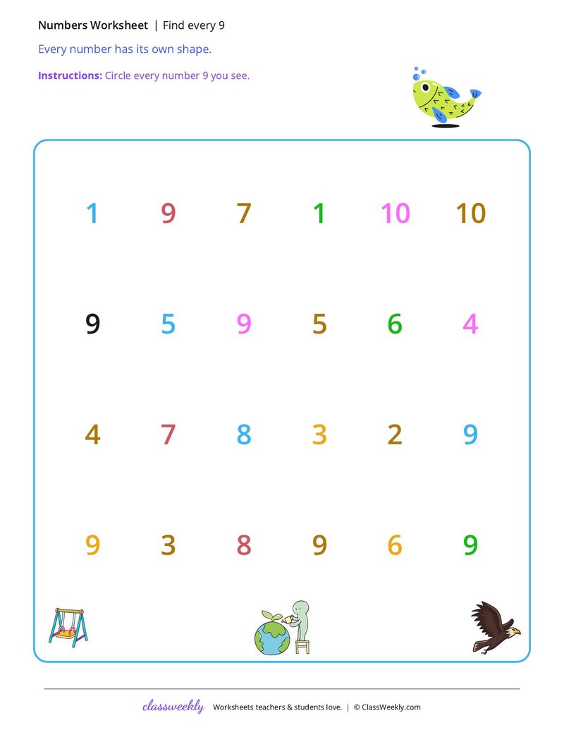 Find every 9