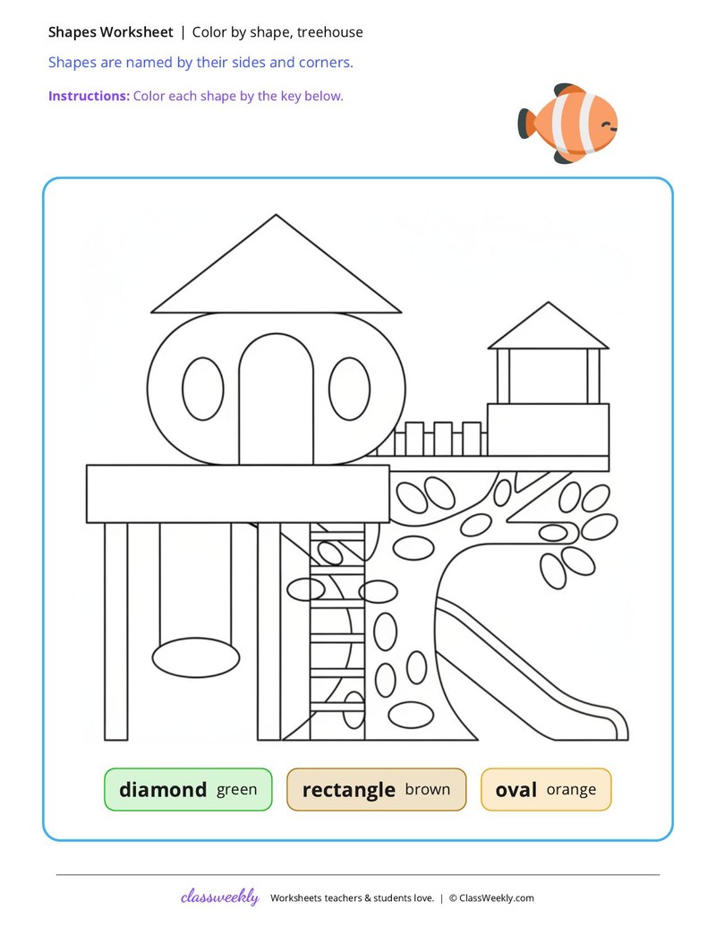 Color by shape, treehouse