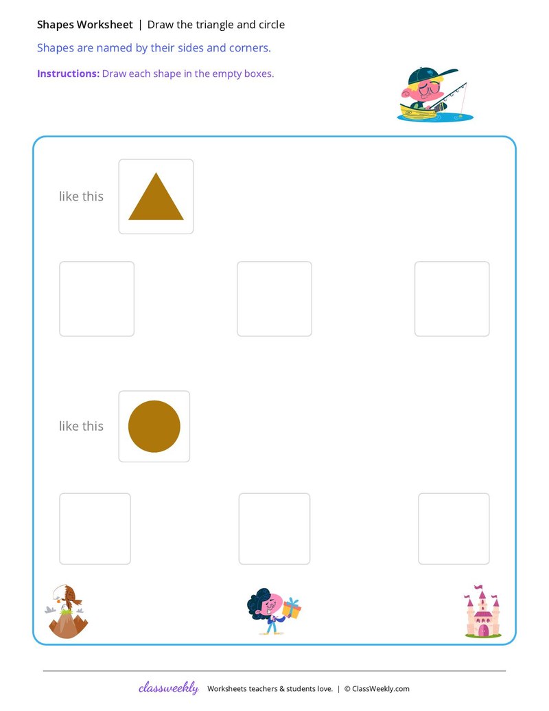 Draw the triangle and circle