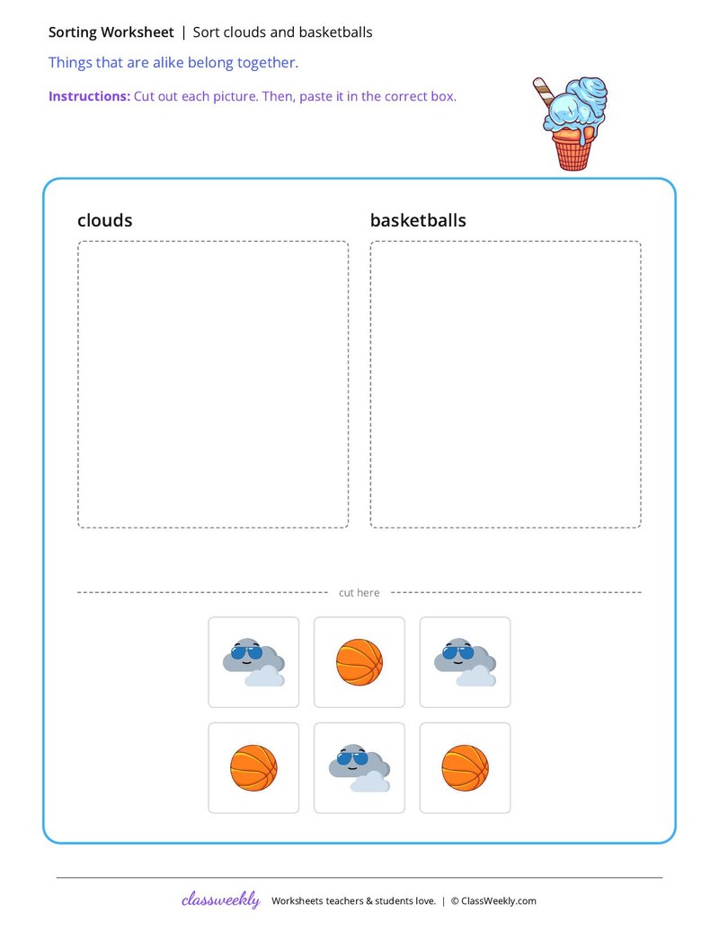 Sort clouds and basketballs