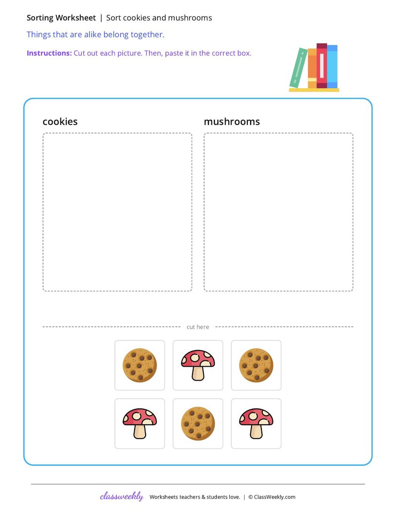 Sort cookies and mushrooms