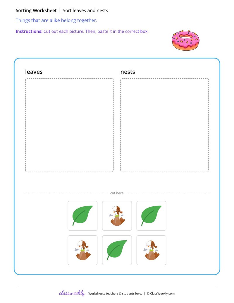 Sort leaves and nests