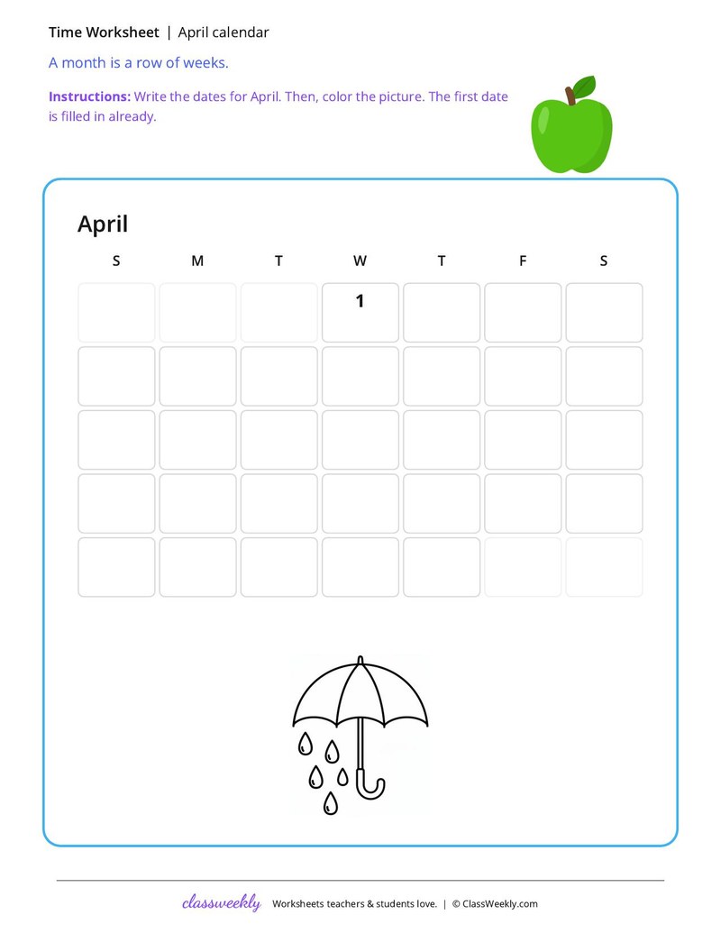 April calendar