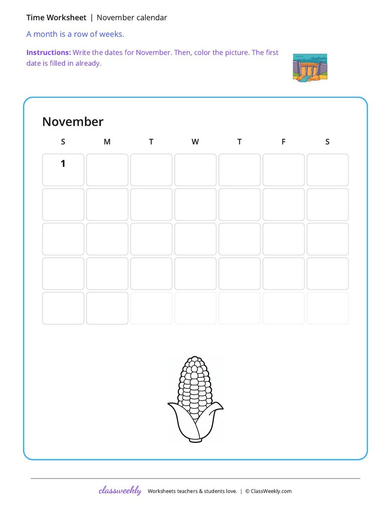 November calendar