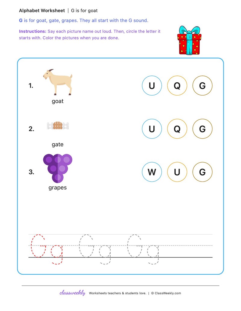 G is for goat
