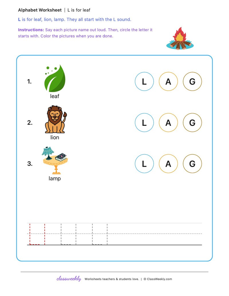 L is for leaf
