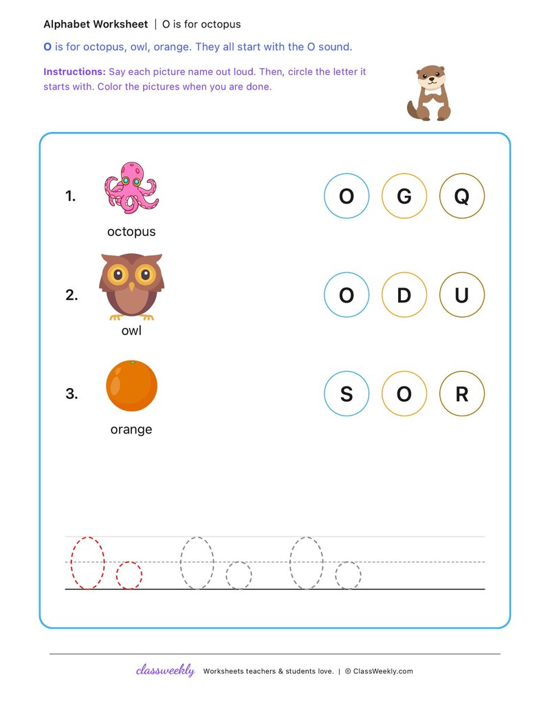 O is for octopus