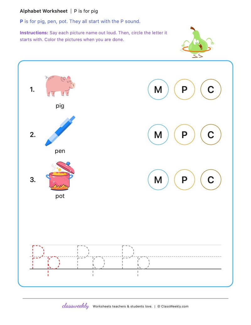 P is for pig