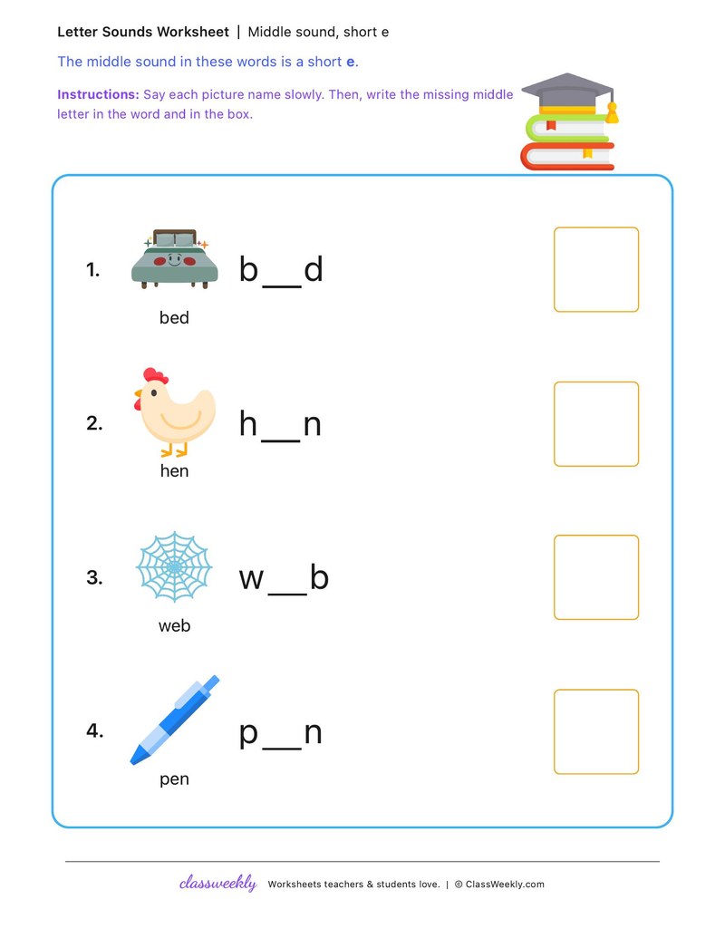 Short e, set 3
