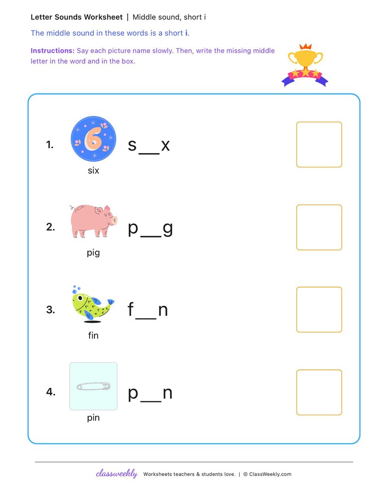 Short i, set 2