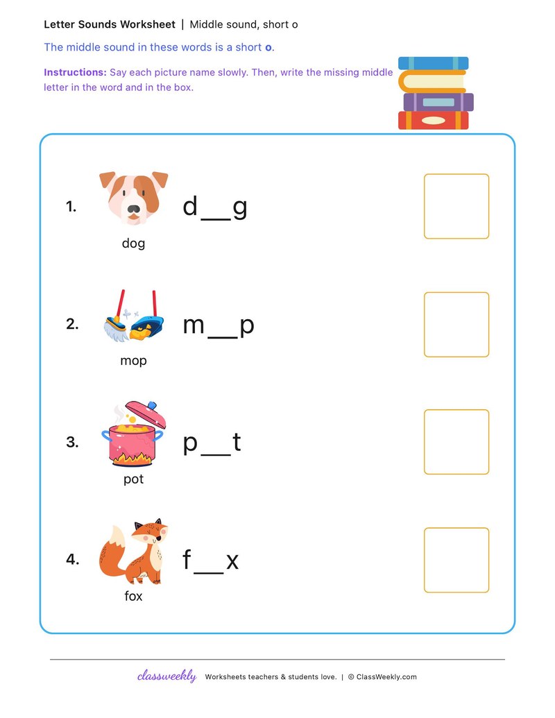Short o, set 3