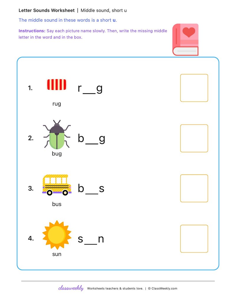 Short u, set 2