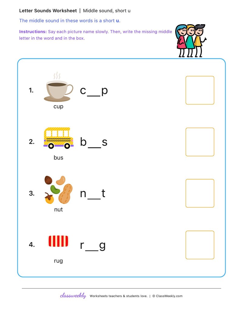 Short u, set 3