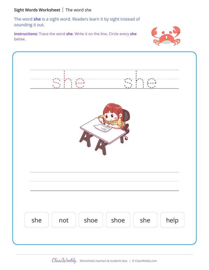 she