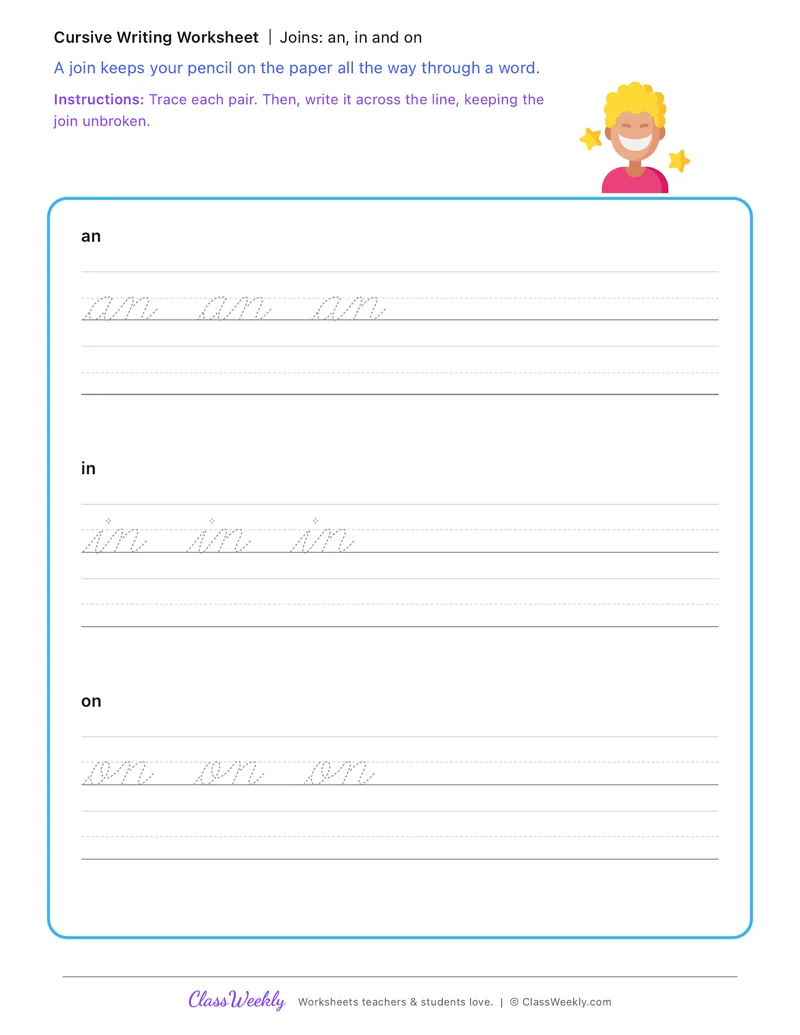 Joins worksheet preview