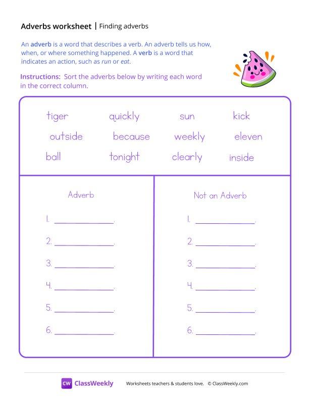 Find the Adverb