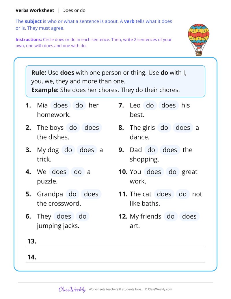 Does or Do? Make the Verb Agree