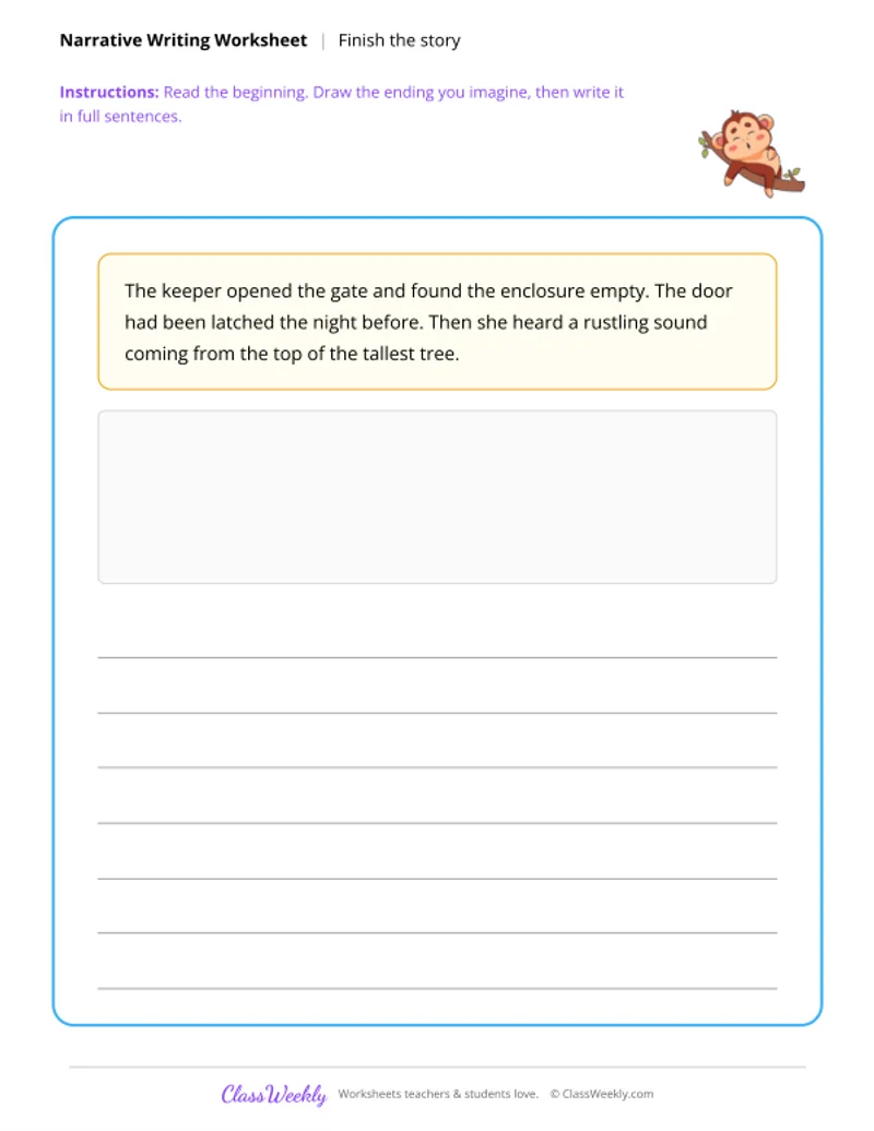 Narrative Writing - Finish the Story