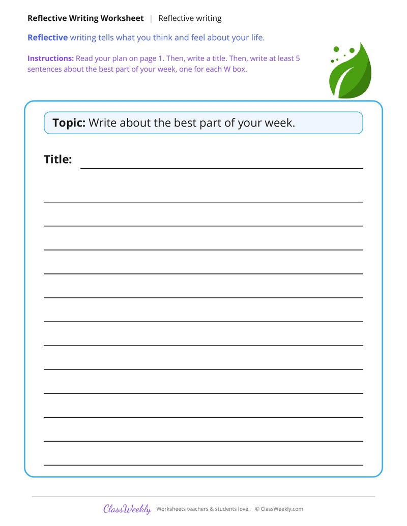 The Best Part of My Week Reflective Writing - Page 2