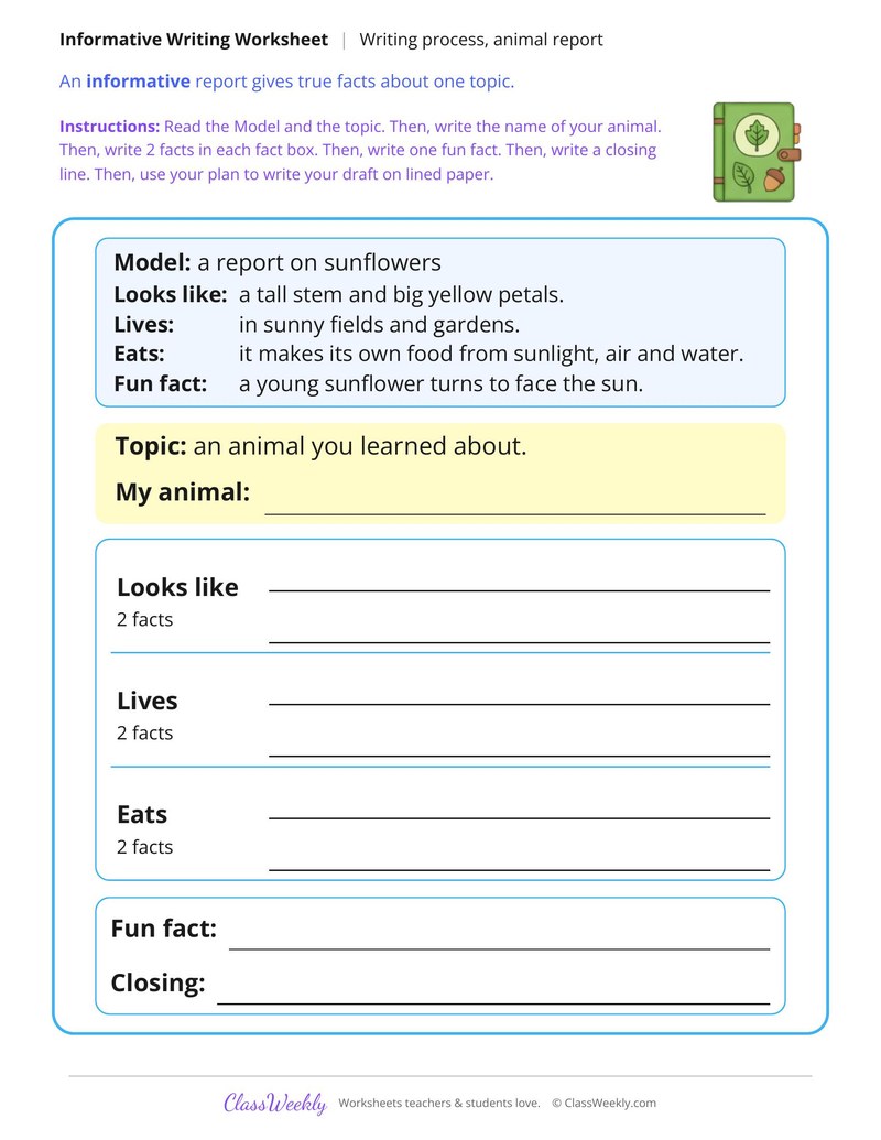 Plan an Animal Report With Facts