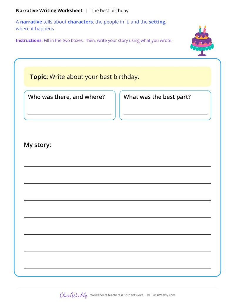 The Best Birthday Narrative Writing