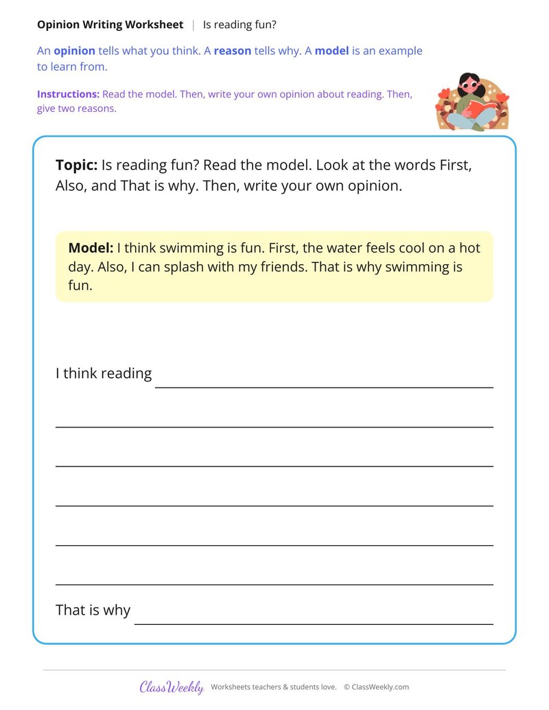 Is Reading Fun Opinion Writing